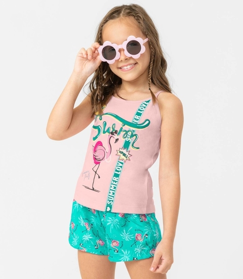 CONJUNTO SHORTS E BLUSA FEMININO ROVITEX INFANTIL