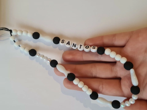 phone strap miçanga santos torcida santista peixe