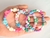 kit pulseiras bichinhos flores miçanga infantil