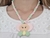 Kit Colar e Pulseira Baby Borboleta Verde e Rosa