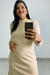 Vestido Tubinho Canelado Manga Longa Bia - Patrícia Bomfim Moda Feminina