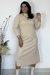Vestido Tubinho Canelado Manga Longa Bia