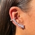 Ear Cuff Luxo 2023 Cristal Prateado