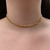 Chocker Folhagem Gordinha Dourada