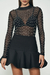 Blusa Tule com Aplicacoes