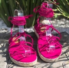 Sandália Flatform Paula Sola Corda Feminina Nó de amarrar gladiadora - loja online