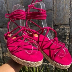 Sandália Flatform Paula Sola Corda Feminina Nó de amarrar gladiadora - Laura Caroline 