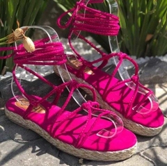 Sandália Flatform Paula Sola Corda Feminina Nó de amarrar gladiadora - comprar online