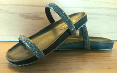 Imagem do Sandália Alice papete duas tiras com brilho de strass