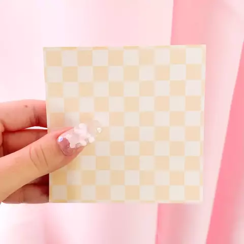 Bloco de Notas Xadrez Amarelo