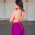 Cropped de Crochê Violeta- Laranja na internet