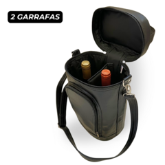 Bolsa para vinhos e taças Duo Bag preta térmica - Thermisch Bag Store