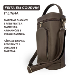 Bolsa para vinhos e taças Duo Bag café térmica
