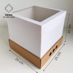 CAJA DRIP CON TAPA VISOR - 25X25X25