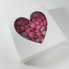 CAJITA CON VISOR CORAZÓN - 9.5X9.5X2.5 - Vikybox