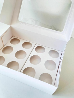 Caja Con Visor Para 12 Cupcakes - Vikybox