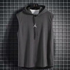 Colete Masculino ins Basquetebol Esportivo Camiseta Com Capuz Largo Sem Mangas - GOATshopping - WWE, Grifes, Gym, & Sneakers