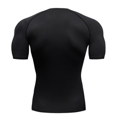 Camisa Casual De Compressão Homem De Corrida Ginásio Esportiva Topo - comprar online