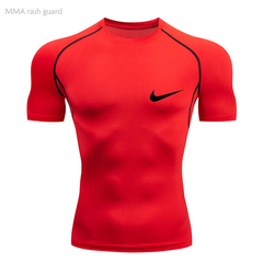 Camisa Casual De Compressão Homem De Corrida Ginásio Esportiva Topo