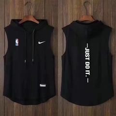 ￼Colete De Basquetebol Americano NBA Com Capuz Para masculina Tiro Jersey High Elastic Sleeveless Fitness Treinamento Esportivo Tamanho Grande Protetor Solar Impresso - comprar online