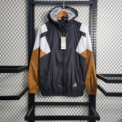 Corta Vento Adidas - Preto, Branco e Marrom