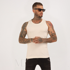 Regata Camisa Masculina Estilo Americano Canelada Justa - comprar online
