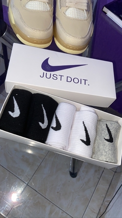 Meias Nike Cano Alto – Caixa com 5 Pares 100% Algodão na internet
