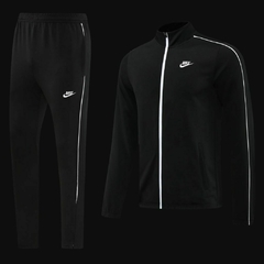 Conjunto Nike Preto com Faixa Branca | Modelo Slim Clássico Street na internet