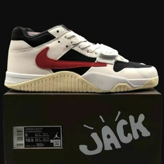 Tênis Jordan Jack Travis Scott | Collab Exclusiva - Branco, Preto e Vermelho na internet
