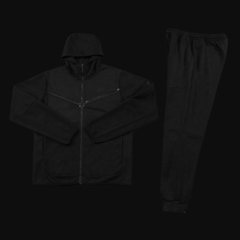 Conjunto Nike Tech Fleece Preto Masculino | Moletom e Calça Slim Premium na internet