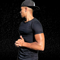 Camiseta Preta Gringa - Modelo 100% Algodão Preta - comprar online
