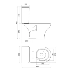 INODORO VENETO LARGO C/TAPA FERRUM ITLJT * - comprar online