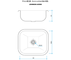 PILETA JOHNSON ACERO 430 (SOPAPA SOAM) EE28 * - comprar online