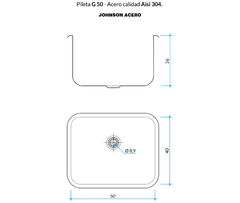 PILETA JOHNSON ACERO 304 (SOPAPA CESTILLO) G50 * - comprar online