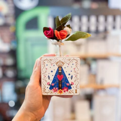 Mini Vaso Quadrado NS Aparecida 8x8