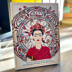 Box Frida relogio branco 30x40