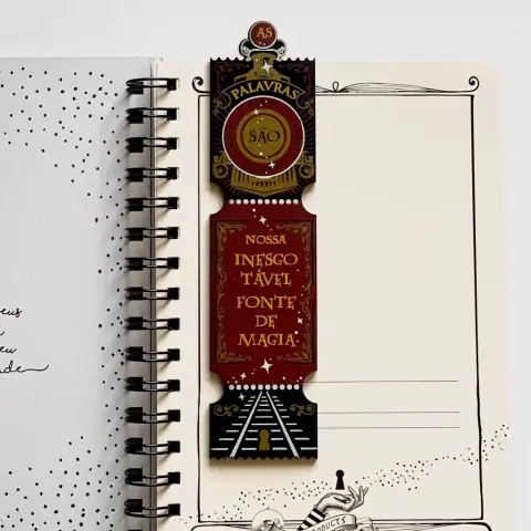 Marcador de Página Palavras Fonte de Magia