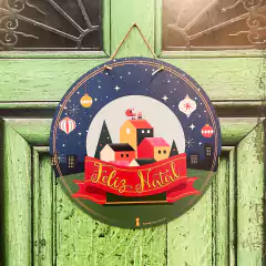 Guirlanda Globo de neve natal 40cm