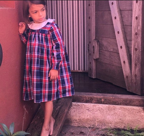 VESTIDO PILAR CUADROS