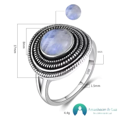 Anel de Prata 925 Pedras Naturais Variadas na internet