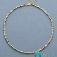 Gargantilha Choker Grace em Pedras Naturais. - Amanhecer de Luz - Seu Universo de Luz Loja Online de Artigos Religiosos