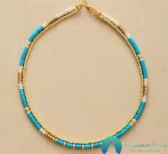 Gargantilha Choker Grace em Pedras Naturais.