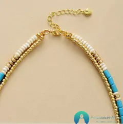 Gargantilha Choker Grace em Pedras Naturais. na internet