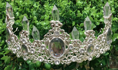 Corona plateada metal - comprar online