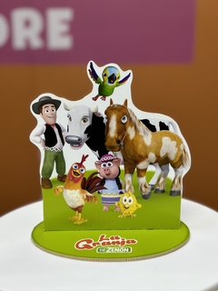 ADORNO CON BASE PARA TORTA LA GRANJA DE ZENON