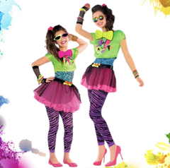 MOÑO FLUO NEON PLASTICO x 4 - comprar online