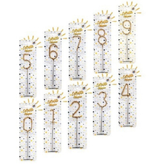 VELA SPARKLE CHISPITA Numero Dorado x un.