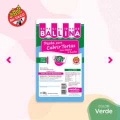 Pasta Ballina P/ Cubrir Tortas Verde 500gr
