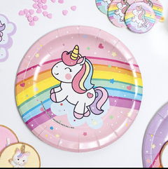 Platos unicornio x8