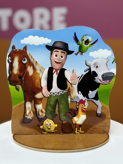 ADORNO CON BASE PARA TORTA LA GRANJA DE ZENON 2